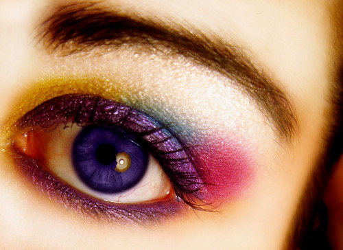 Red blue Colorful eye shadow pictures