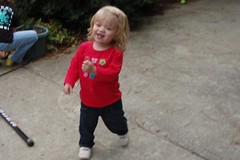 dancing in the driveway
