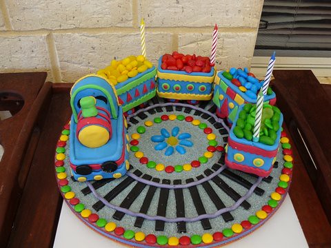 Birthday Cake Train. 4th irthday cake train