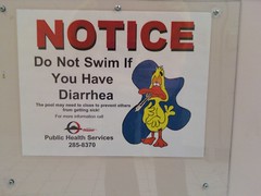 notice do not swim if you have diarrhea mayo c...