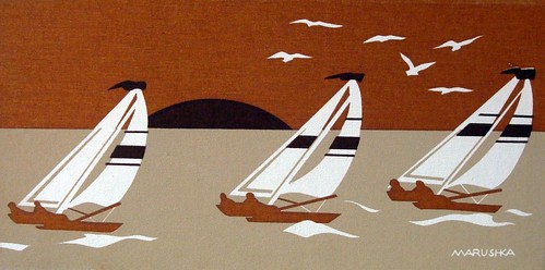 Marushka - three sailboats (browns)