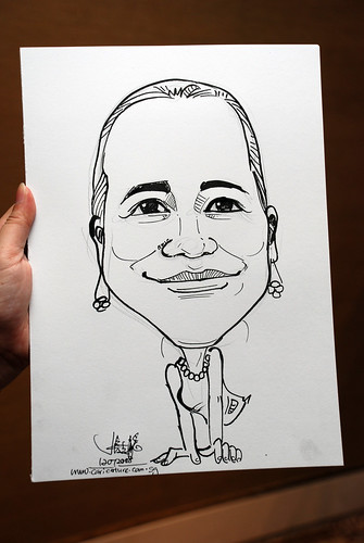 caricature live sketching for wedding dinner 120708  - 26