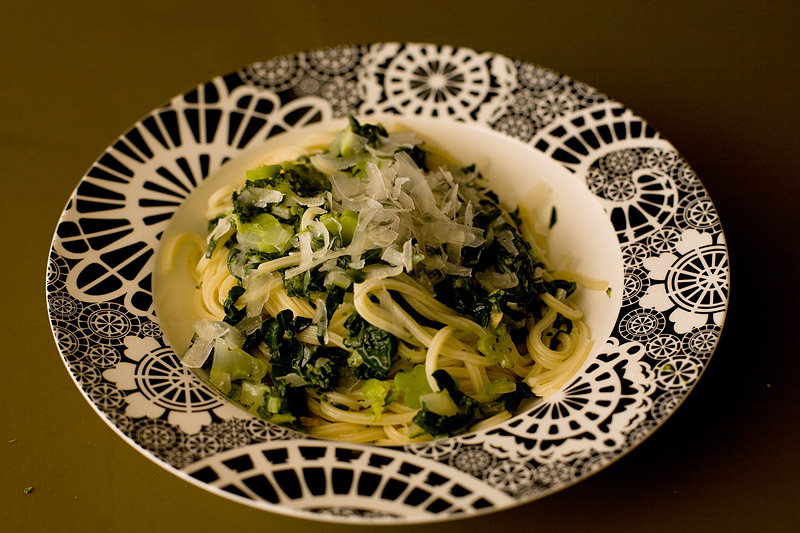 Pasta with Broccoli and Silverbeet