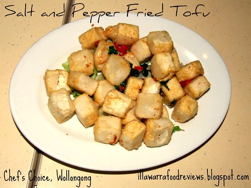 Salt and pepper fried tofu at Chef's Choice, Wollongong