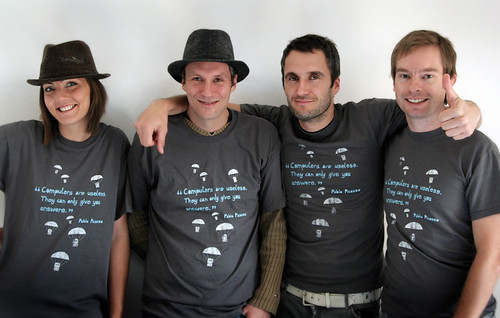 Carsonified crew modelling the new Tee