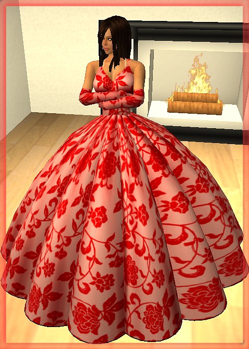 (HAPPY HAPPY GroupGift)MN Flower Dress-Carina-Red-PL-Long