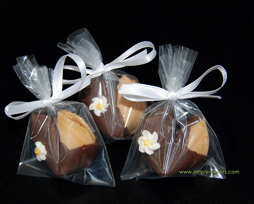 chocolate dipped fortune cookies