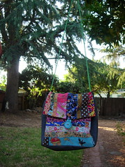 Patchwork Lunch Bag - With Strap Long