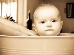 bathing baby (#2)