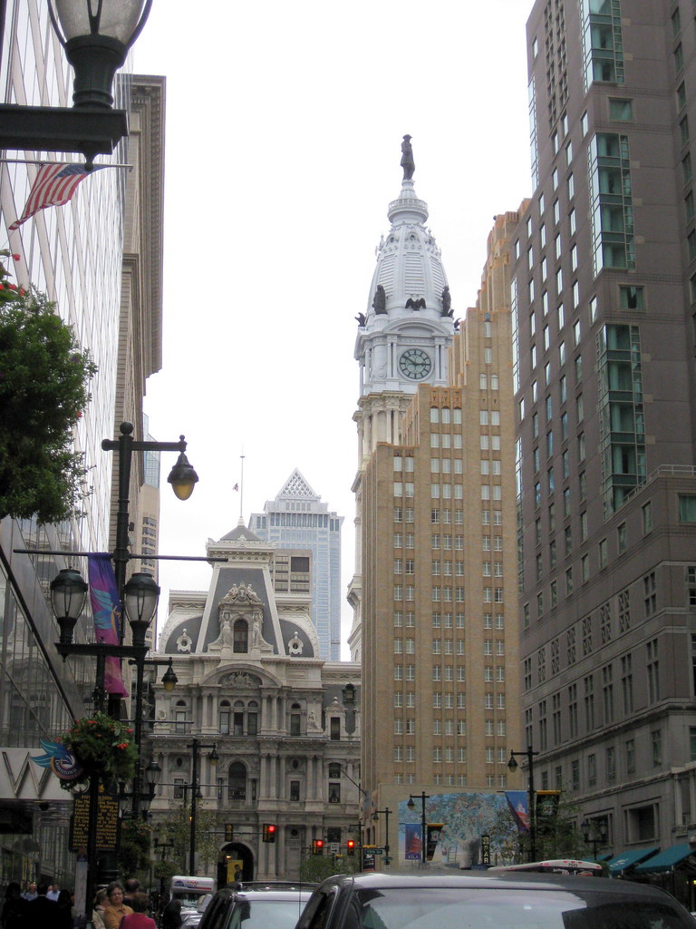 Philly city hall from market street