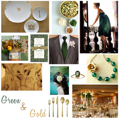 Wedding Wednesday Green and Gold