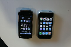 Nokia N97 next to iPhone