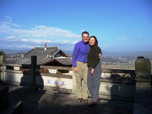 John and Sun-Ling at Zhongtian Temple - Heshun, Yunnan