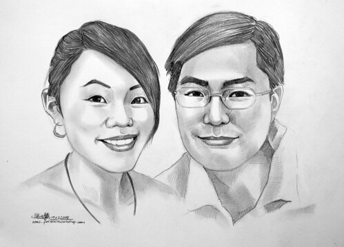 couple portraits pencil 190208