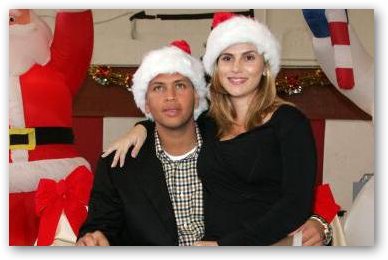 Cynthia Scurtis Rodriguez and A-Rod on Christmas