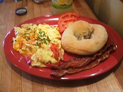Wisconsin scramble and bialy