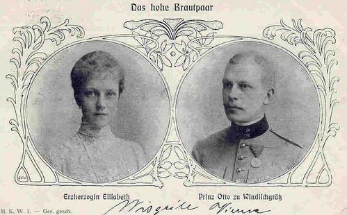 Brautpaar Erzherzogin Elisabeth mit Fürst Otto Windisch-Grätz by Miss 