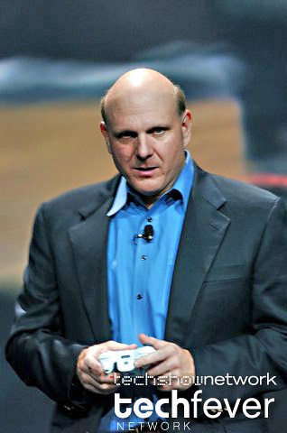 Microsoft CEO Steve Ballmer at the Consumer Electronic Show CES 2006 by TechShowNetwork.