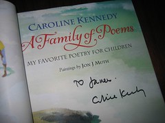 My book signed by Caroline Kennedy. (10/17/2005)