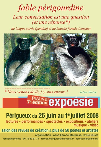 affiche expoesie 2008 (Julien Blaine)