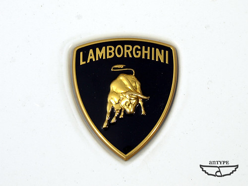 Lamborghini logo Taken on a white Lamborghini Murci lago LP640