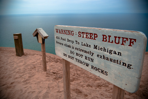 Warning: Steep Bluff