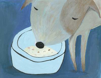 插畫家林怡芬繪本創作「小狗花花想回家」；圖片提供：林怡芬