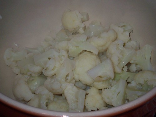 blanched cauliflower