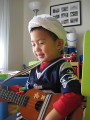 Turban wearing ukulele player