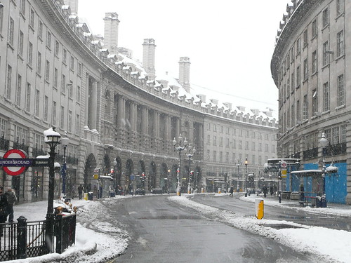Regent Street in the snow (by Jon Curnow)