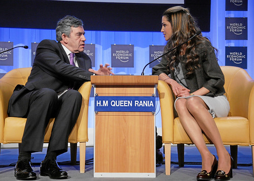Gordon Brown, Queen Rania -World Economic Forum Annual Meeting Davos 2008 