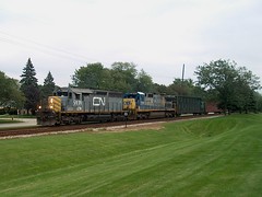 Westbound Canadian National freight train. North Riverside Illinois. September 2006.