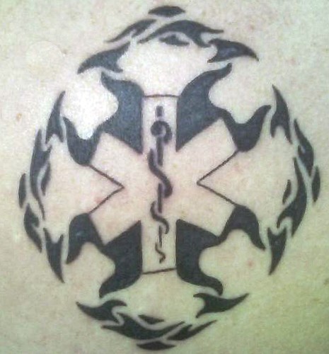 Tattoo # 1 Paramedic star of life,