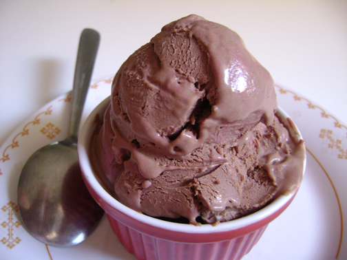 chocolate-covered raspberry gelato