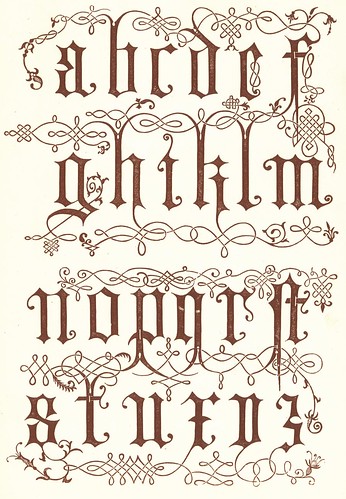 Alfabeto ornamental siglo 16 gravados en madera