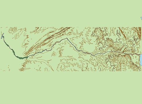 Lukuga River - Entire River Overview EVS Precision Map with 100-Meter Contours (1-1,000,000)
