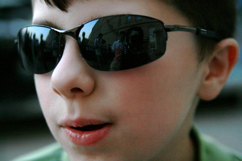 my boy, with borrowed sunglasses
