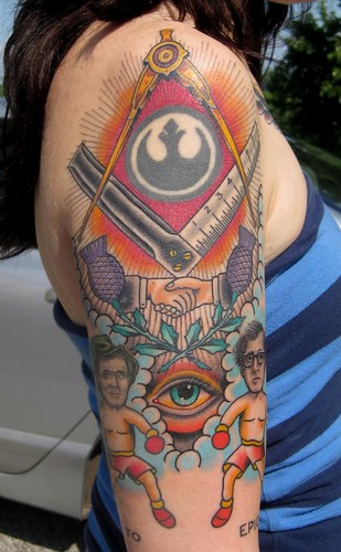 all seeing eye tattoo. This upper arm tattoo is very