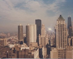 The city of Chicago skyline. Chicago Illinois 1979.