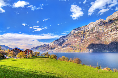  フリー画像| 自然風景| 山の風景| 湖の風景| スイス風景| HDR画像|      フリー素材| 