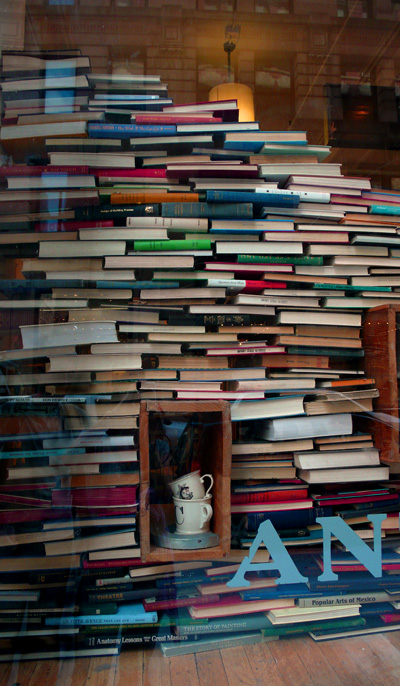 montañas de libros