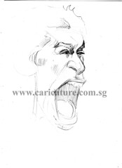 Caricature of Ruud van Nistelrooy pencil sketch 1 failed watermark