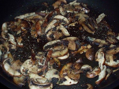 sauteing wild mushrooms for crostini