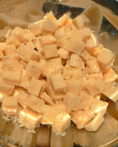 Diced cheese for sausage