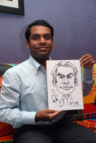 Caricature live sketching for Dow Jones 7