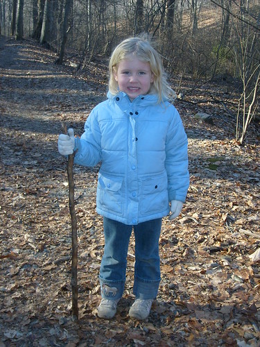 Anna likes to have a walking stick