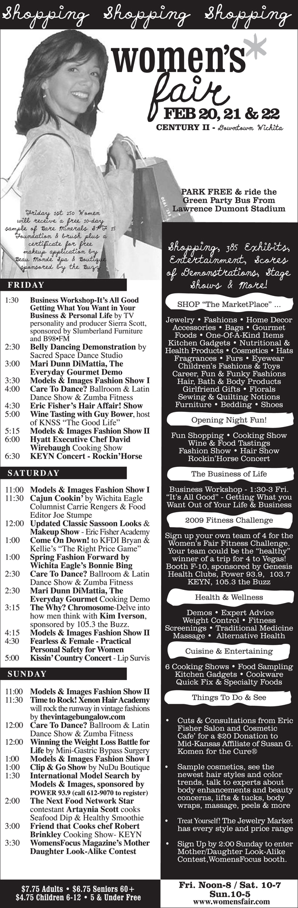 Women's Fair 2009 Schedule