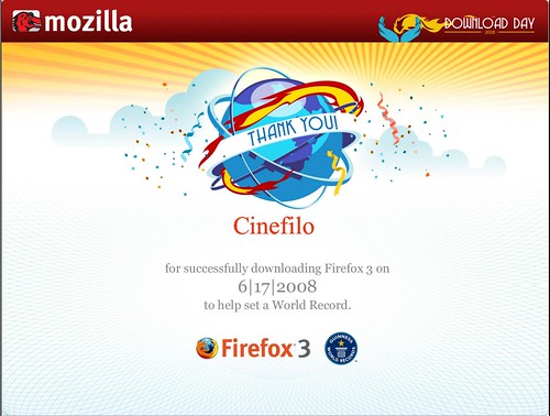 Firefox 3 Download Day Certificado