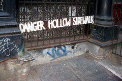 NYC - TriBeCa: Danger Hollow Sidewalk by wallyg, on Flickr