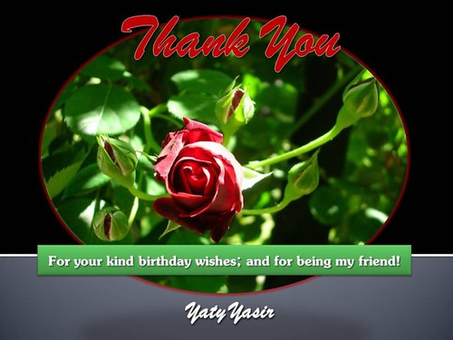 Yaty's Bday Thankyou card